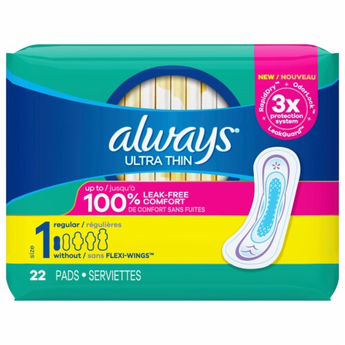 ALWAYS PADS ULTRA THIN REGULAR UNSCENTED 22CT