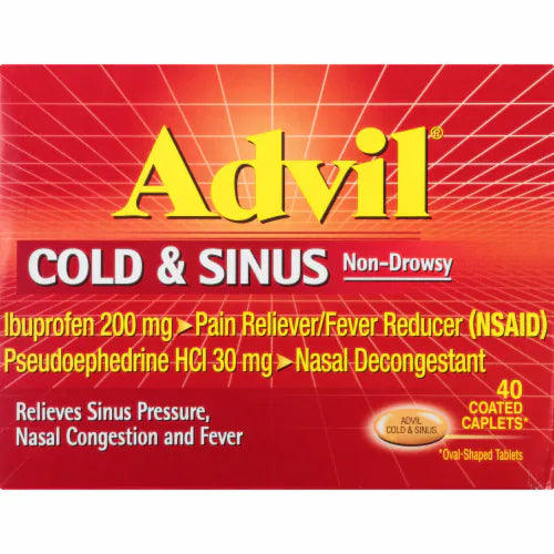 ADVIL COLD SINUS CAPLET PSE 40CT