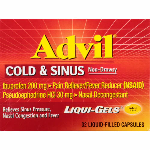 ADVIL COLD SINUS LIQUIGEL PSE 32CT