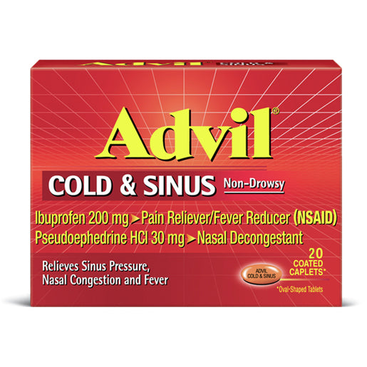 ADVIL COLD SINUS CAPLET PSE 20CT