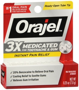 ORAJEL 3X MEDICATED ORAL PAIN GEL 0.25OZ

 