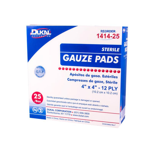 Dukal Gauze Pads 4" x 4" - 12 Ply