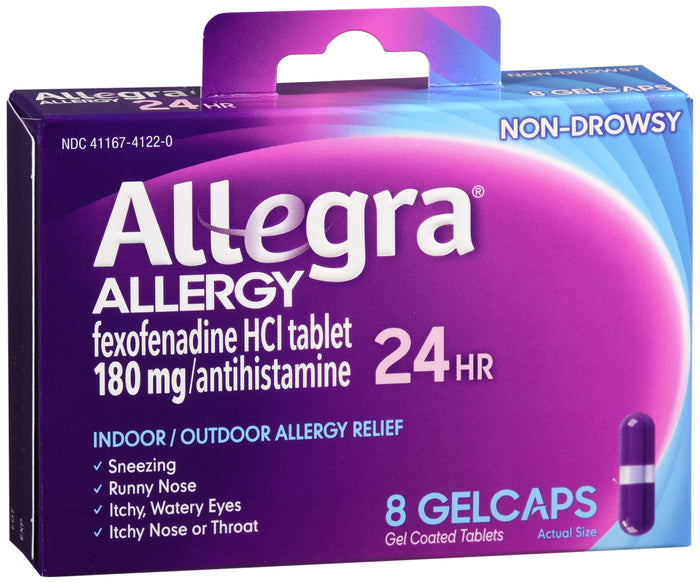 ALLEGRA ALLERGY OTC 24HR 180MG GELCAP 8CT