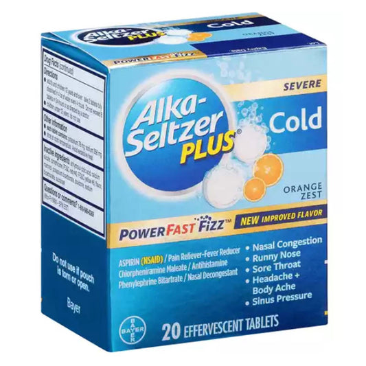 ALKA-SELTZER PLUS PWRFST FIZ ORG TAB20CT