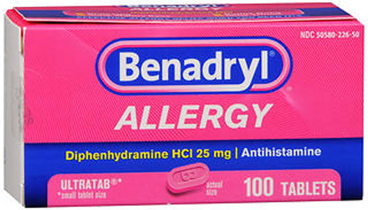 BENADRYL ALLERGY ULTRATAB 100CT