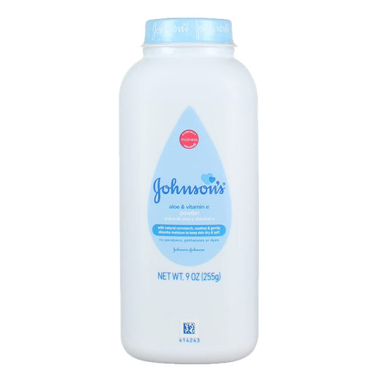 JOHNSONS BABY POWDER SOOTHING ALOE & VITAMIN E 9OZ