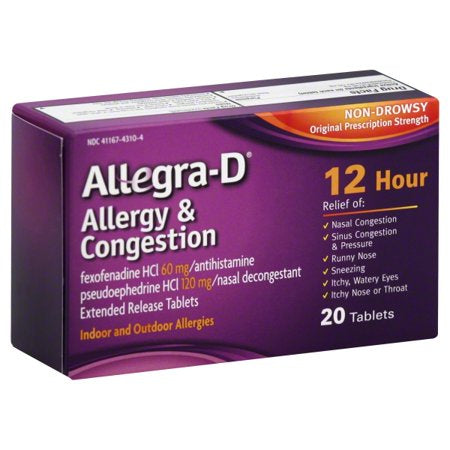 ALLEGRA D 12HR 60MG CAPLET 20CT PSE CHT