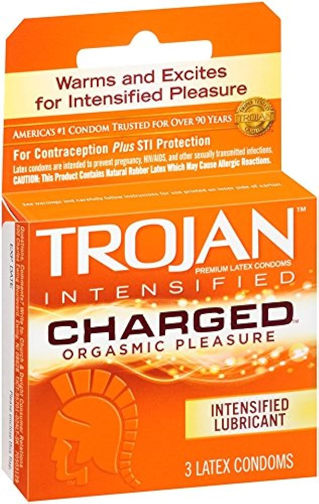 Trojan Charged 3 Lubricated Latex Condoms