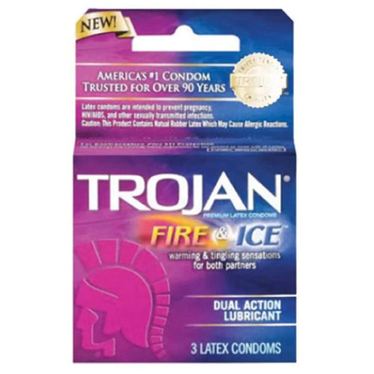 TROJAN FIRE & ICE CONDOM 3CT