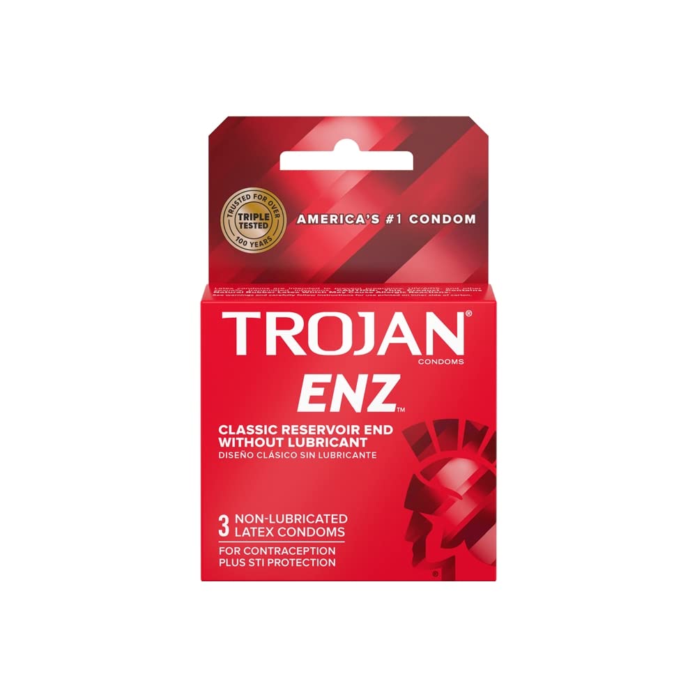 TROJAN ENZ NON LUBE CONDOM 3CT