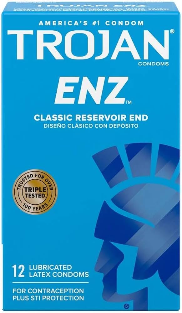 TROJAN ENZ LUBE CONDOM 12CT