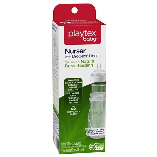 Playtex Baby Nurser. Natural Breast Feeding 1(8-10.Oz) Bottle