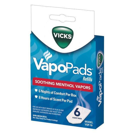 VICKS VAPROIZER WATERLESS PAD SOOTHING 6CT