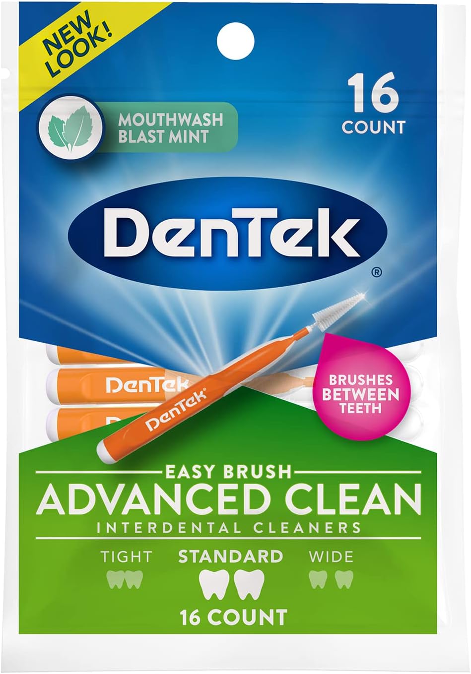 Dentek Interdental Cleaners Fresh Mint 16 Count