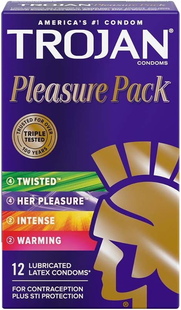 TROJAN PLEASURE PACK CONDOM 12CT