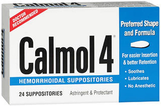 CALMOL 4 HEMORRHOIDAL SUPPOSITORIES 24CT