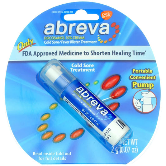 ABREVA COLD SORE TREATMENT CREAM PUMP 2GM