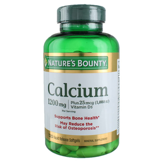 CALCIUM+D 1200MG SFTGL 120CT NAT BOUNTY