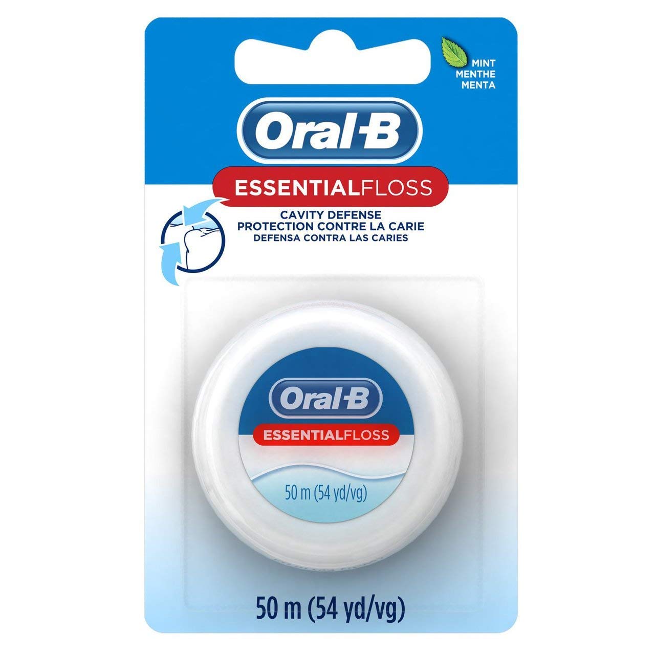 ORAL B ESSENTIAL FLOSS WAXED MINT 55YD