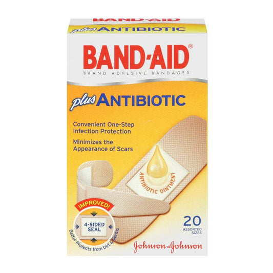 BAND-AID PLUS ANTIBIOTIC ASST 20 CT