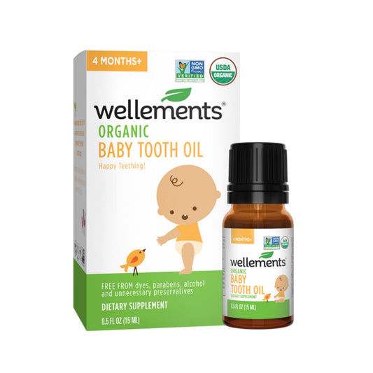 Wellements Organic Baby Tooth Oil 0.5 Fl Oz