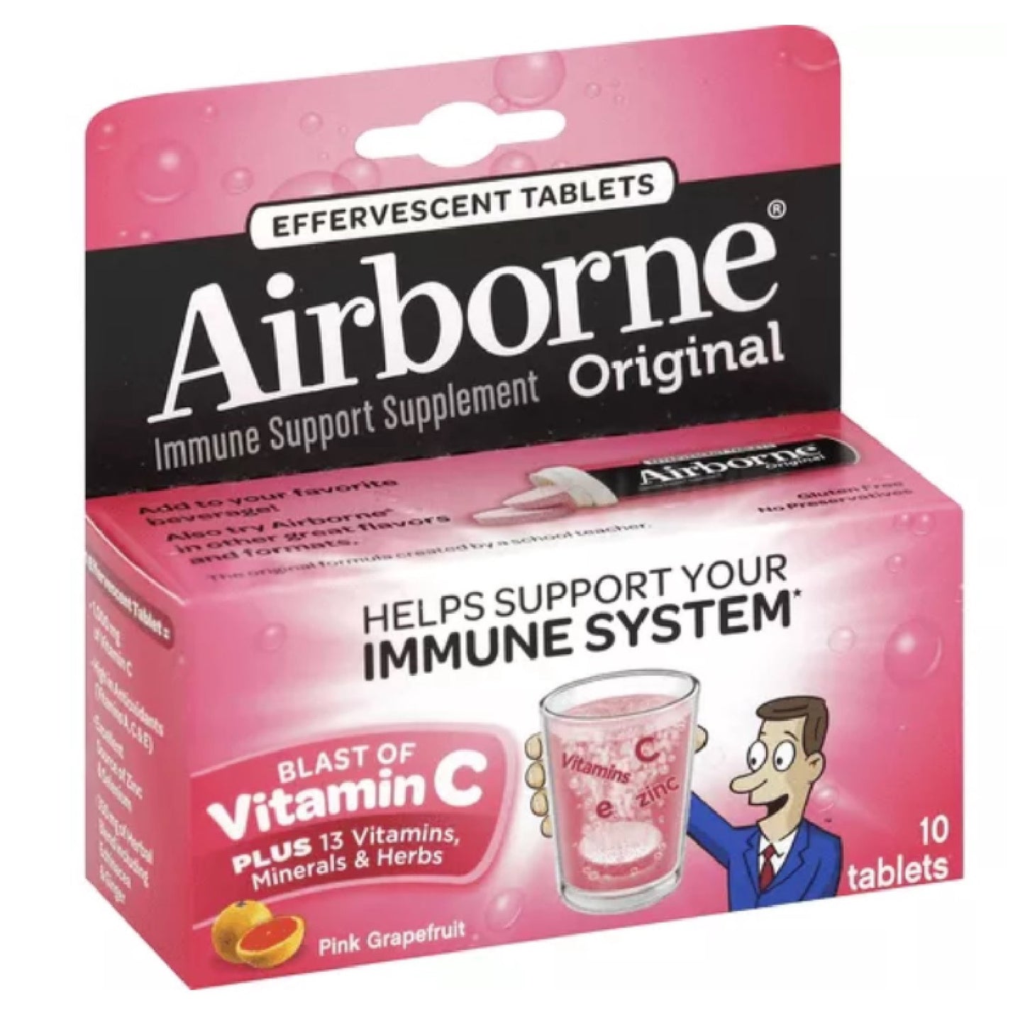 AIRBORNE TABLET GRAPFRUIT 10CT