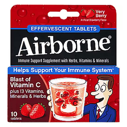 AIRBORNE EFFERVESCENT TABLETS VERY BERRY 10 CT