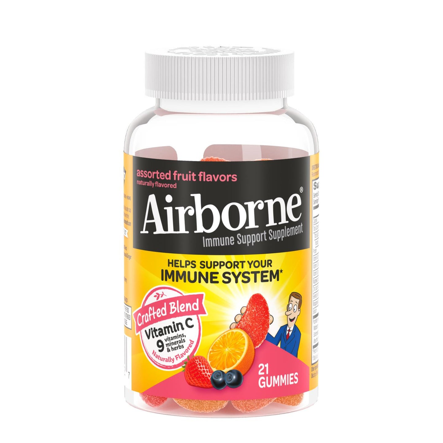 AIRBORNE GUMMIES ASSTD FRUIT 21CT