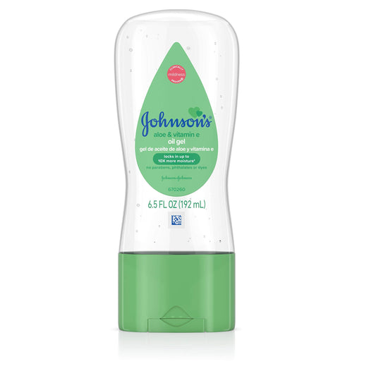 JOHNSONS BABY OIL GEL ALOE & VITAMIN E 6.5OZ