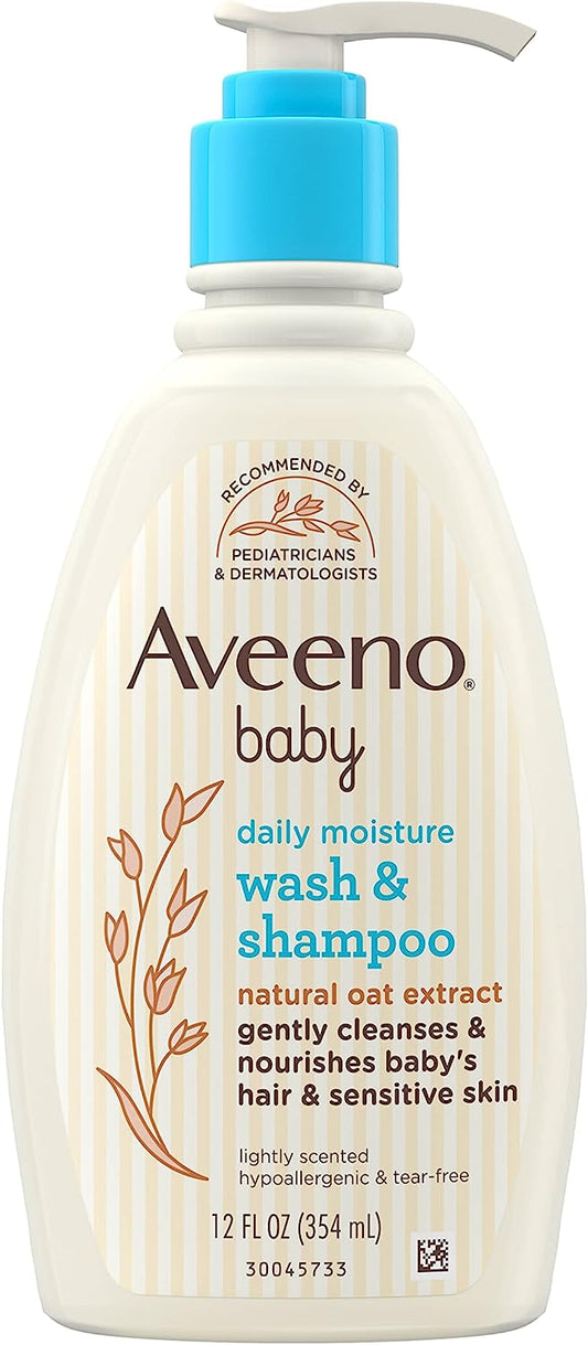 AVEENO BABY WASH/SHAMPOO 12O