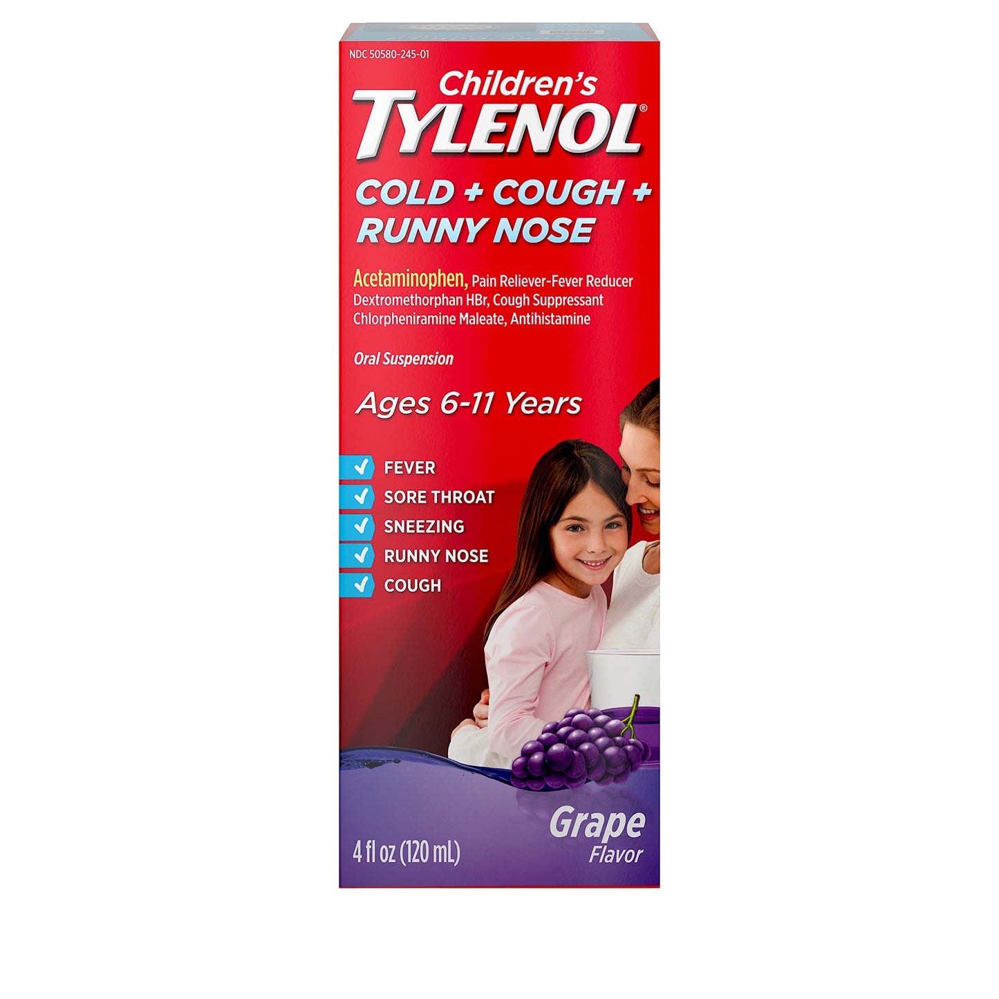 TYLENOL CHLD COLD+COUGH+RN SUSP GRP 4OZ