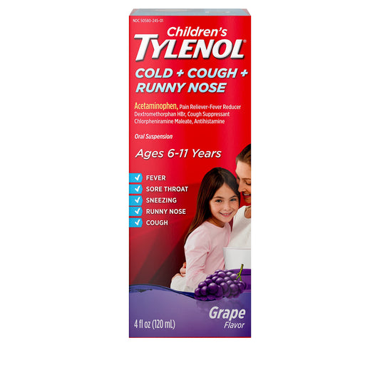 TYLENOL CHLD COLD+COUGH+RN SUSP GRP 4OZ