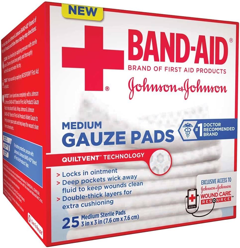 JJ GAUZE PADS 3IN X3INCH 25CT