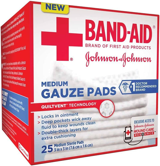 JJ GAUZE PADS 3IN X3INCH 25CT