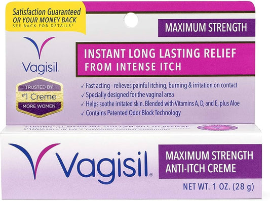 Vagisil. Max.strength. Cream. 1 Oz