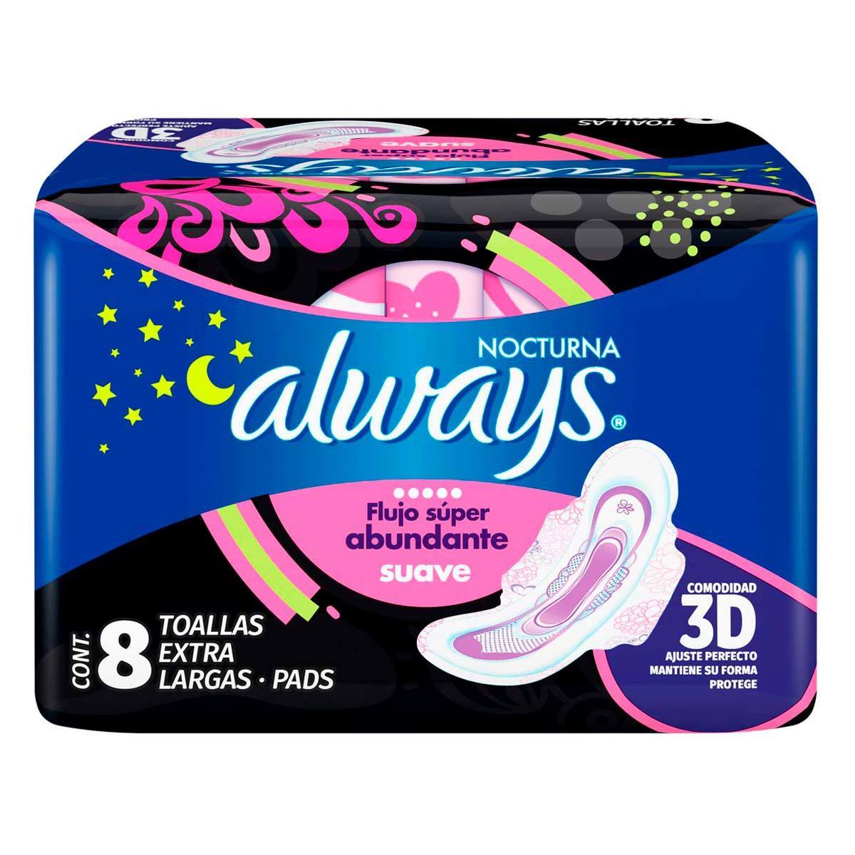 Always Suave Noches Extra Large Cont 8