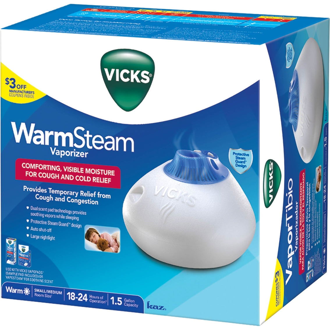 VICKS VAPORIZER V150 WITH LIGHT 1.5GAL