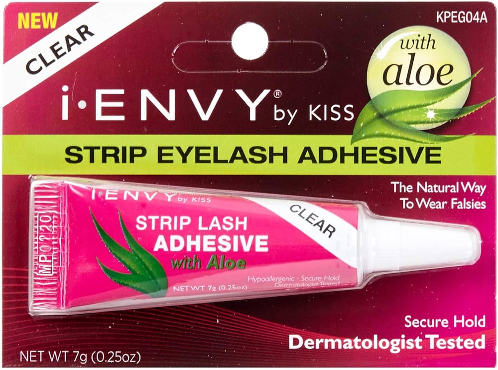 Kiss I Envy Eyelash Adhesive Strip With Aloe Clear 0.25oz