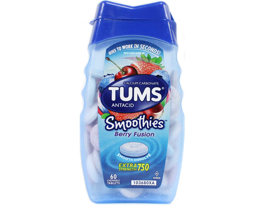 TUMS SMOOTHIE TABLET BERRY 60 CT