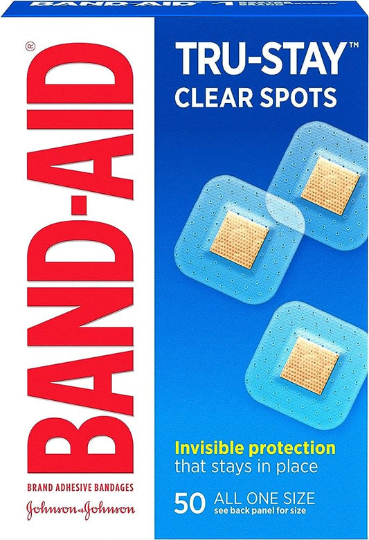 BAND-AID BANDAGES COMFORT-FLEX CLEAR SPOTS 50CT