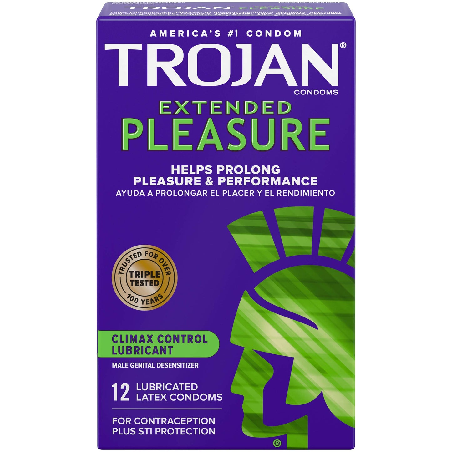 TROJAN EXTENDED PLEASURE CONDOM 12CT