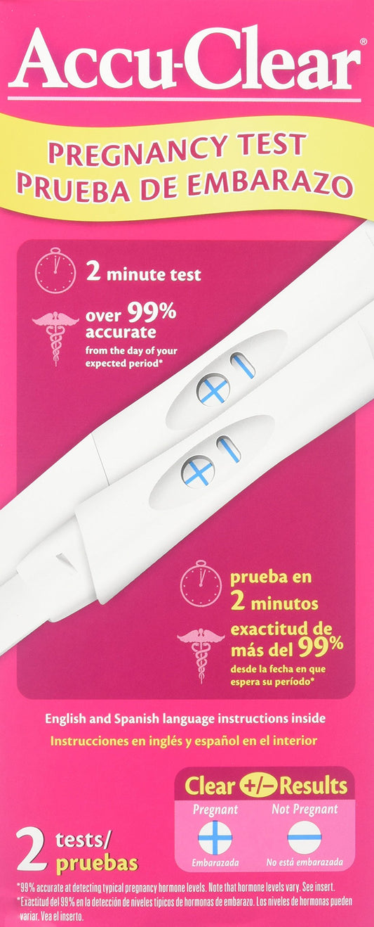 ACCU-CLEAR EARLY PREGNANCY TEST 2CT