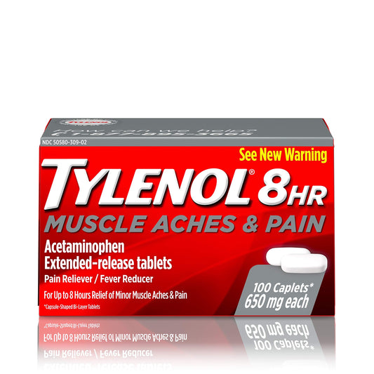 TYLENOL 8HR MUSCLE PAIN 650MG CAP 100CT