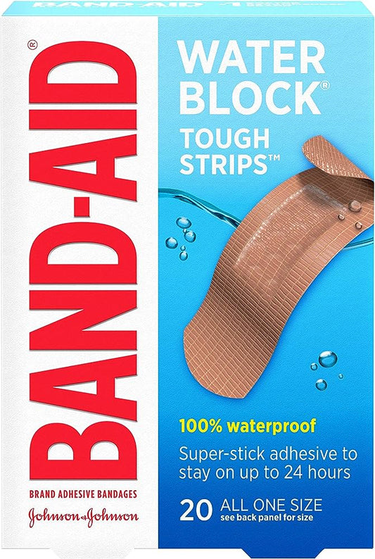 BAND-AID BANDAGES TOUGH STRIPS WATERPROOF 1SIZE 20CT