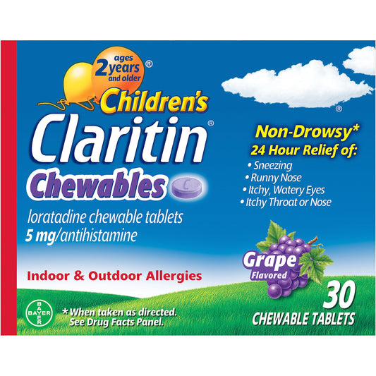 CLARITIN CHILD 5MG 24HR CHEW GRAPE 10CT