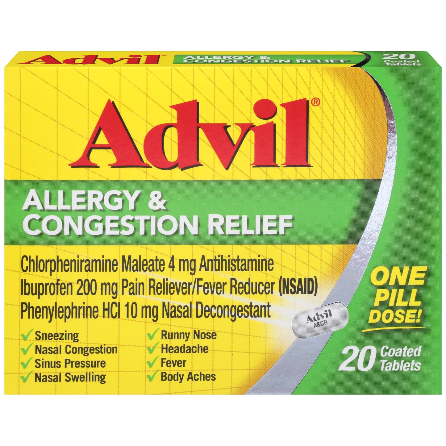 ADVIL ALLERGY SINUS CAPLET PSE 20CT