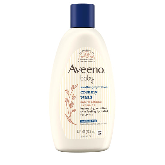 AVEENO BABY SOTHING HYDRATN CRMY WSH 8OZ