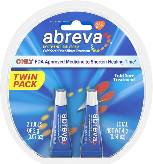 Abreva Twin Pack @ Tubes of 2 g 0.07 Oz