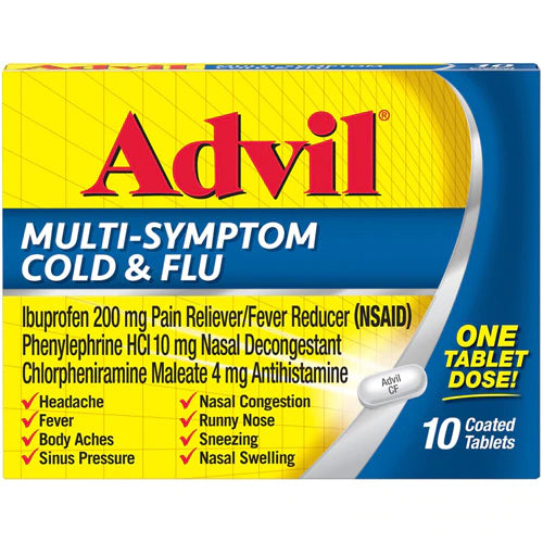 ADVIL MULTI-SYMPTOM COLD&FLU TAB 10CT