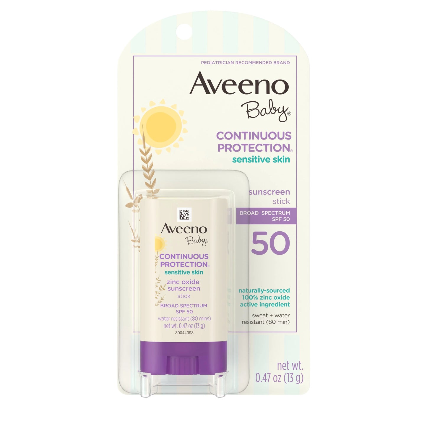 AVEENO BABY FACE STK SUNSCRN SPF50 .47OZ